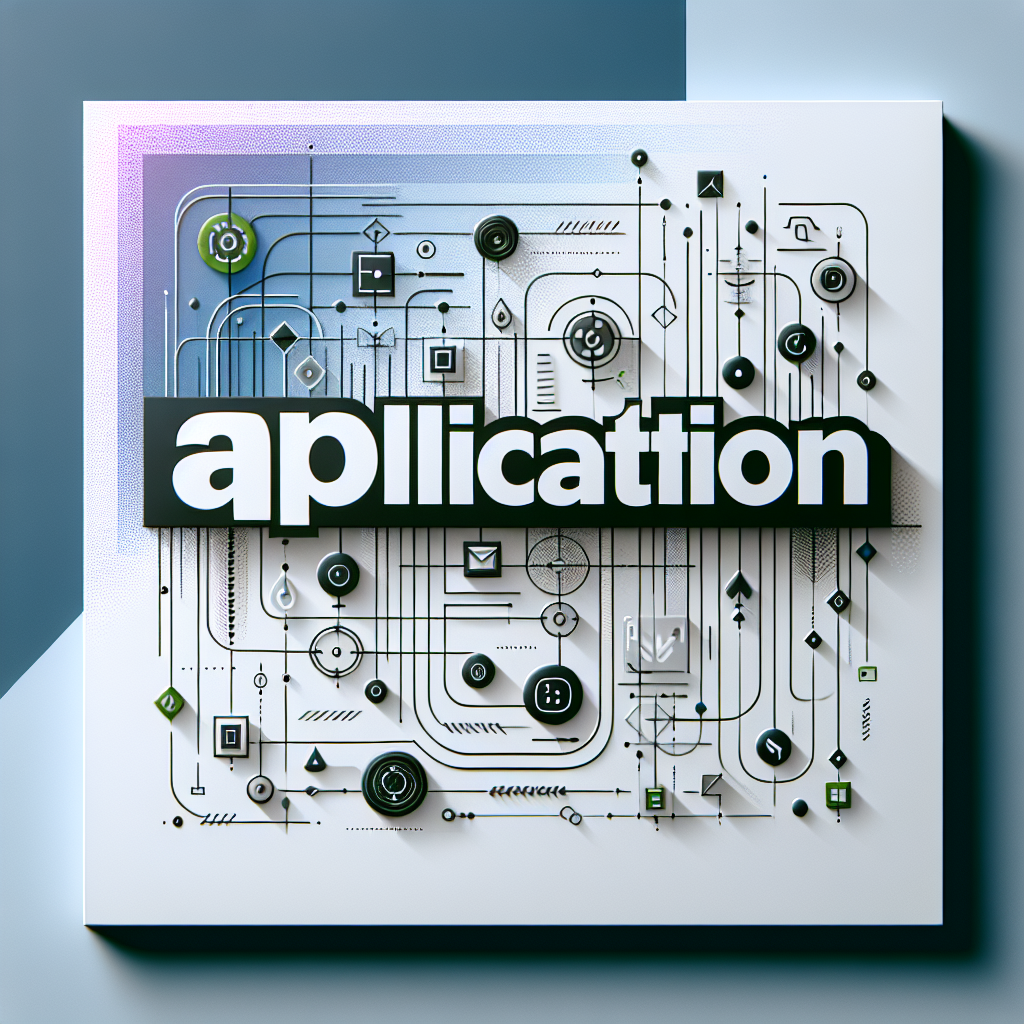 image qui permet de representer l'article au titre de : Comment Créer Votre Application Web avec Bubble.io : Guide Complet pour Freelances avec le mot : Application au mileu et queles elements de design qui font penser aux milieu techno et no-code