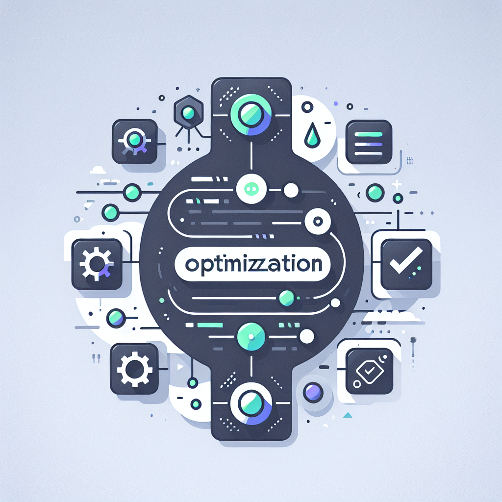 image qui permet de representer l'article au titre de : Optimisez le développement de votre application avec Bubble.io : meilleures pratiques avec le mot : Optimisation au mileu et queles elements de design qui font penser aux milieu techno et no-code